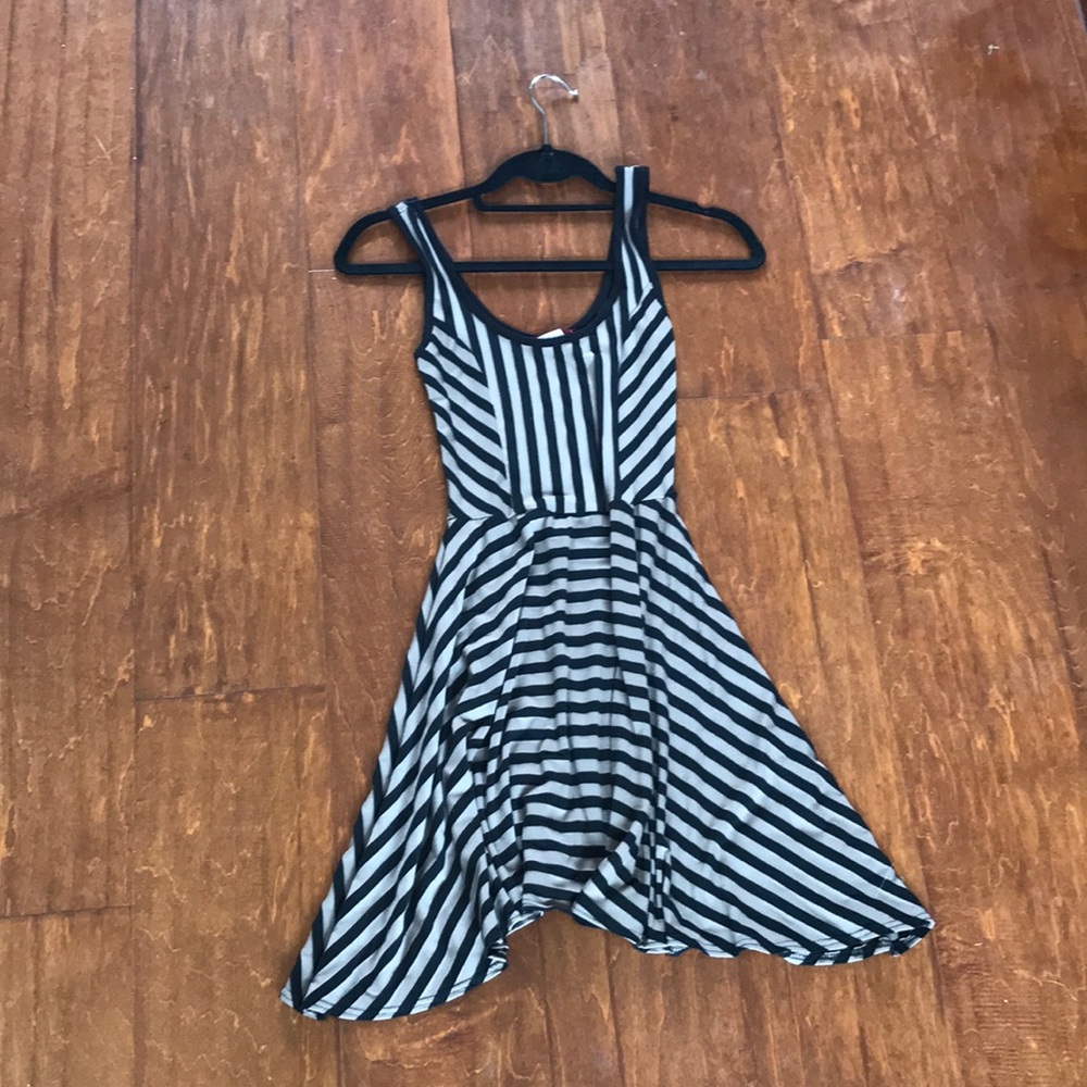 Tan and Black Skater Dress